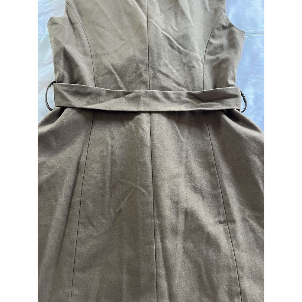 Crescent Sleeveless Vest Blazer Mini Dress Size M Brown Twee Preppy Coquette - Picture 7 of 11